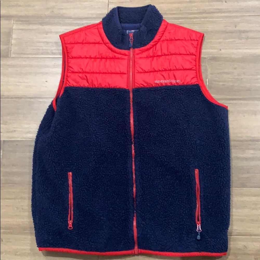 Vineyard vines men’s red and blue vest size L